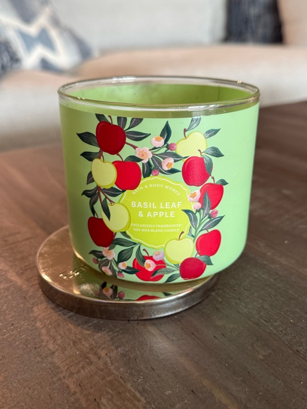 Bath & Body Works Basil Leaf and Apple 3-Wick Candle